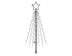 EMOS LED vánoční strom kovový, 180 cm, venkovní i vnitřní, studená bílá, časovač