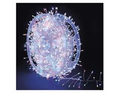 EMOS LED nano řetěz na cívce, stříbrný, 9,6 m, venkovní i vnitřní, multicolor, časovač