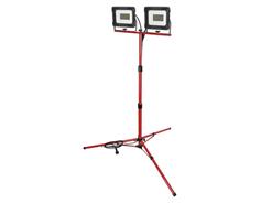 EMOS Lighting LED reflektor ELION, 2×50W + trojnožka, červený, neutrální bílá