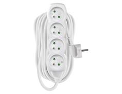 EMOS Prodlužovací kabel 10 m / 4 zásuvky / bílý / PVC / 1,5 mm2