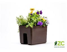 Truhlík samozavlažovací Berberis na zábradlí - čokoláda 30 cm