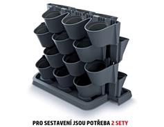 Prosperplast Květináč Prosperplast CASCADE GARDEN sada vertikálních květináčů antracit