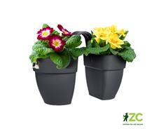 Květináč Vibia Campana Flower Twin - anthracite 21 cm 