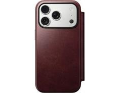 NOMAD Modern Leather Folio iP17 Pro Burgundy