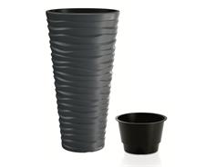 Prosperplast Květináč Prosperplast SAND SLIM antracit 34,9 cm