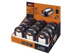 EMOS COB LED pracovní svítilna P3889, 200 lm, 3× AAA, 12 ks, display box