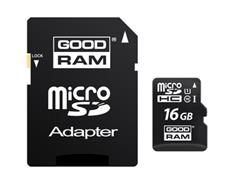 GOODRAM MicroSDHC 16GB CL10 UHS1 + adap. 