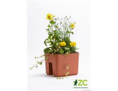Truhlík samozavlažovací Berberis na zábradlí - terakota 30 cm