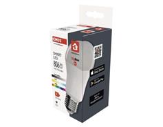 EMOS Chytrá LED žárovka GoSmart A60 / E27 / 9 W (60 W) / 806 lm / RGB / stmívatelná / Zigbee