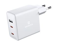 Swissten SÍŤ.ADAP.GaN 2x USB-C+1xUSB 70W 