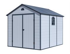 G21 Zahradní domek G21 Boston 670 - 241 x 278 cm, plastový, světle šedý