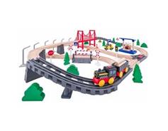 Woody 102192111 Vláčkodráha 80 dílů 