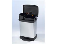Curver Odpadkový koš Curver Deco Bin Duo 10 + 18 l stříbrný